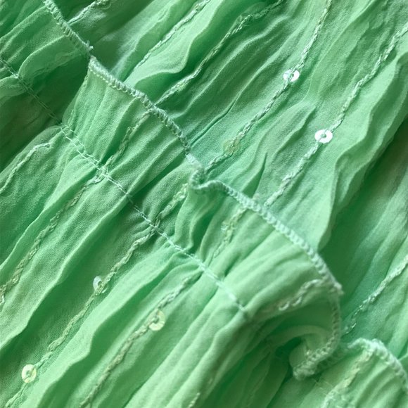 Star City Tiered Sequin Midi Skirt Size 1💚 - Picture 5 of 8